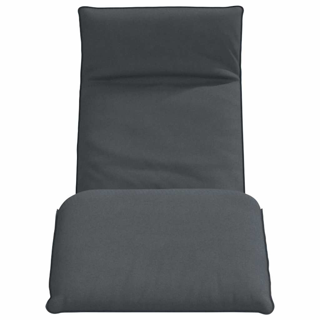 Tumbona plegable antracita 175x54x8,5 cm tejido oxford