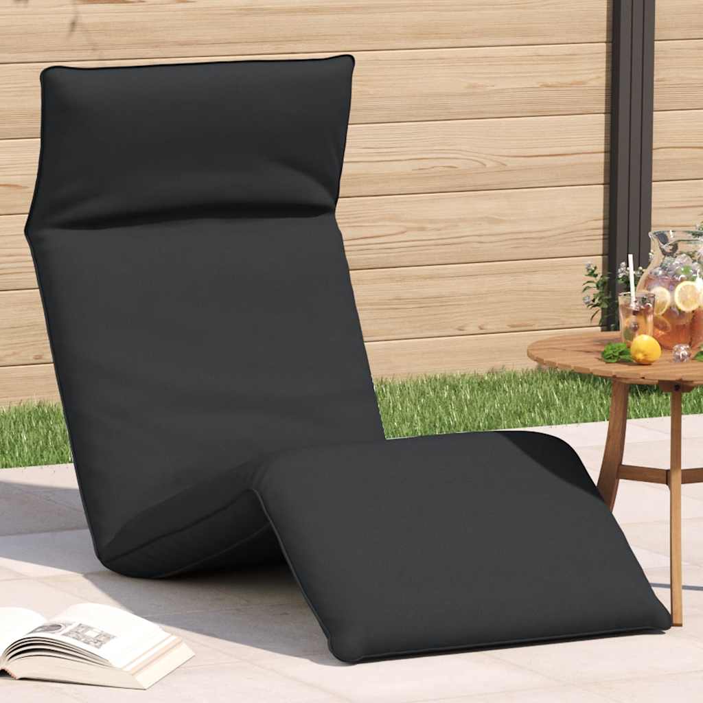 Tumbona plegable antracita 175x54x8,5 cm tejido oxford