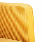 Sillón con reposabrazos amarillo claro 54 cm tejido de pana