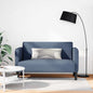 Poltrona de tecido cotelê cinzento-escuro 100x77x82 cm