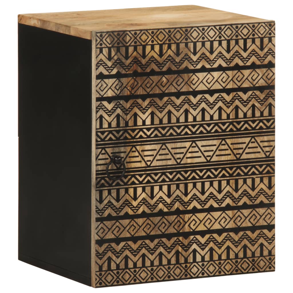 Armario colgante baño madera maciza mango 38x33,5x48 cm