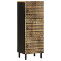Aparador de madera maciza de mango rugosa 40x33,5x110 cm