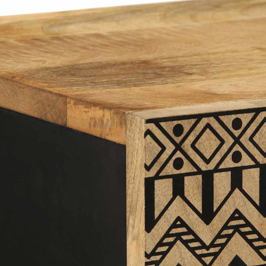 Aparador de madera maciza de mango rugosa 40x33,5x110 cm