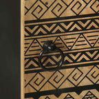 Aparador de madera maciza de mango rugosa 40x33,5x110 cm