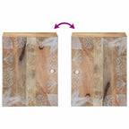 Armario colgante baño madera maciza mango 38x33,5x48 cm