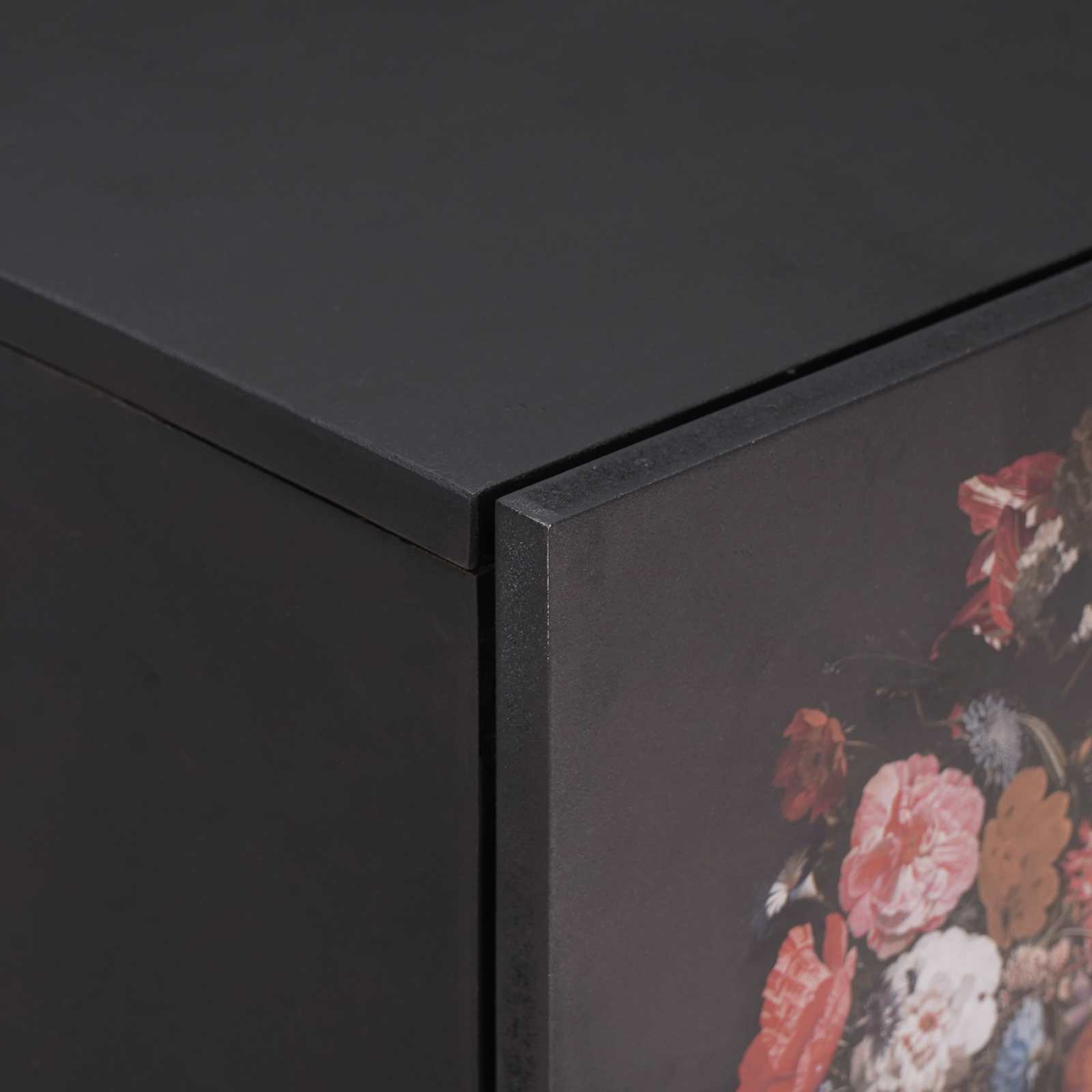 Cabinet de noche con puerta 2 pcs Negro 40 x 33 x 46 cm