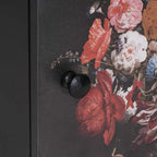 Cabinet de noche con puerta 2 pcs Negro 40 x 33 x 46 cm