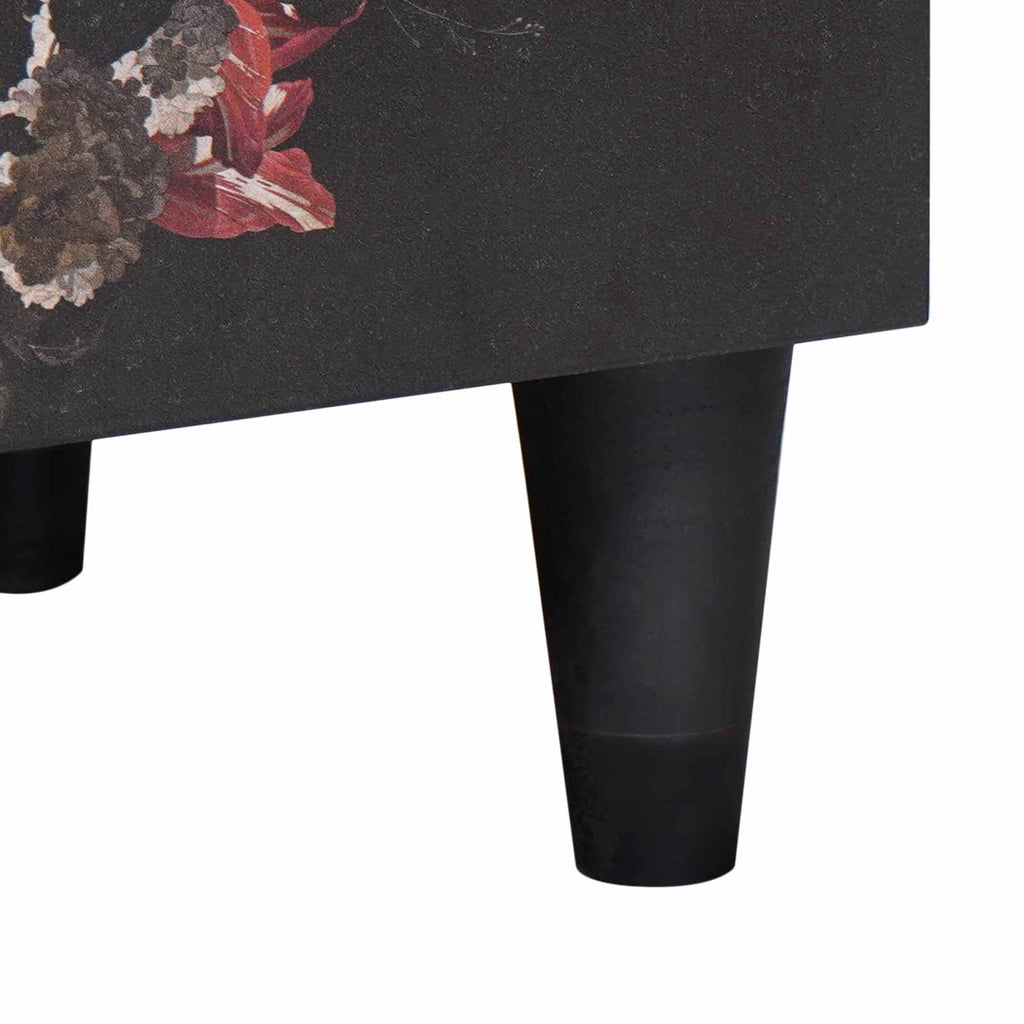 Cabinet de noche con puerta 2 pcs Negro 40 x 33 x 46 cm