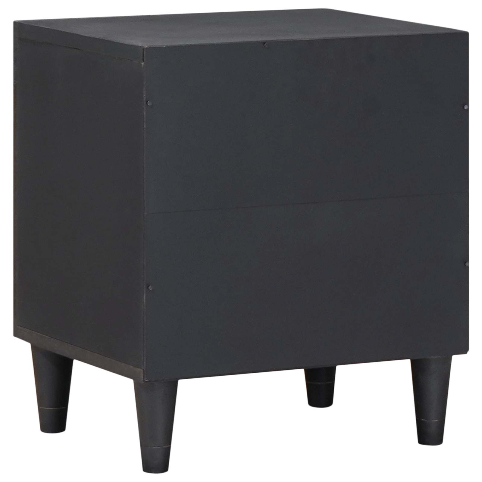 Cabinet de noche con puerta 2 pcs Negro 40 x 33 x 46 cm