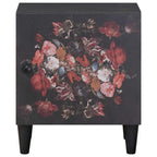 Cabinet de noche con puerta 2 pcs Negro 40 x 33 x 46 cm