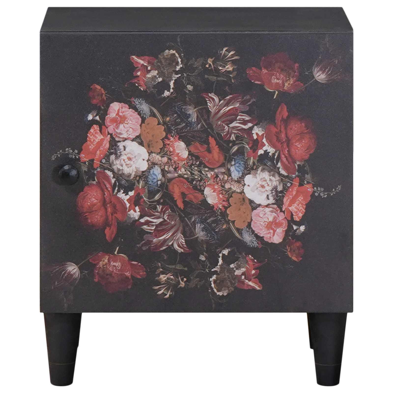 Cabinet de noche con puerta 2 pcs Negro 40 x 33 x 46 cm