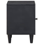 Cabinet de noche con puerta 2 pcs Negro 40 x 33 x 46 cm