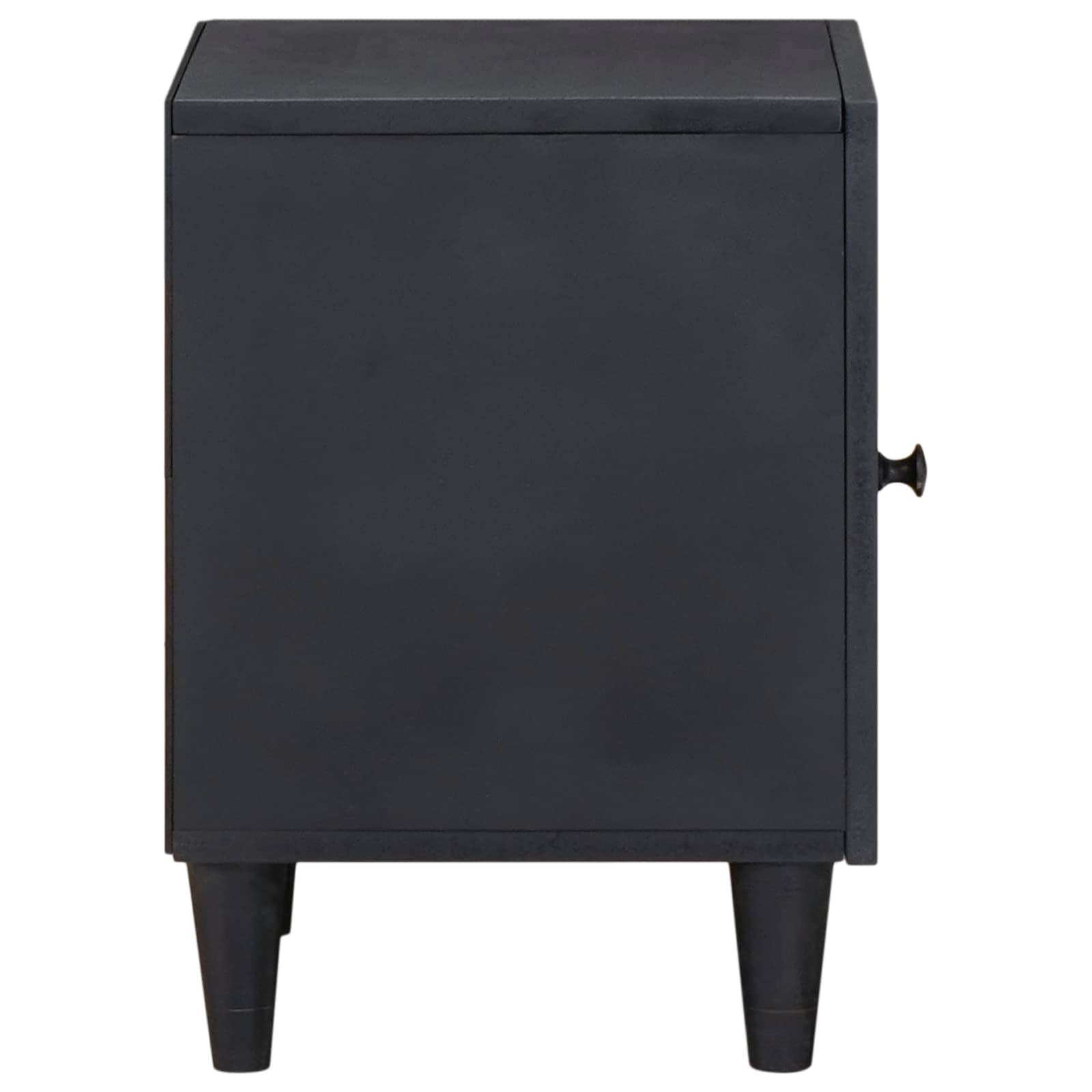 Cabinet de noche con puerta 2 pcs Negro 40 x 33 x 46 cm