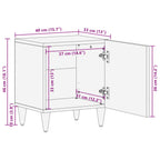 Cabinet de noche con puerta 2 pcs Negro 40 x 33 x 46 cm