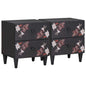 Mesita de Noche con cajón 2 pcs Marrón 40 x 33,5 x 46 cm
