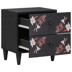 Mesita de Noche con cajón 2 pcs Marrón 40 x 33,5 x 46 cm