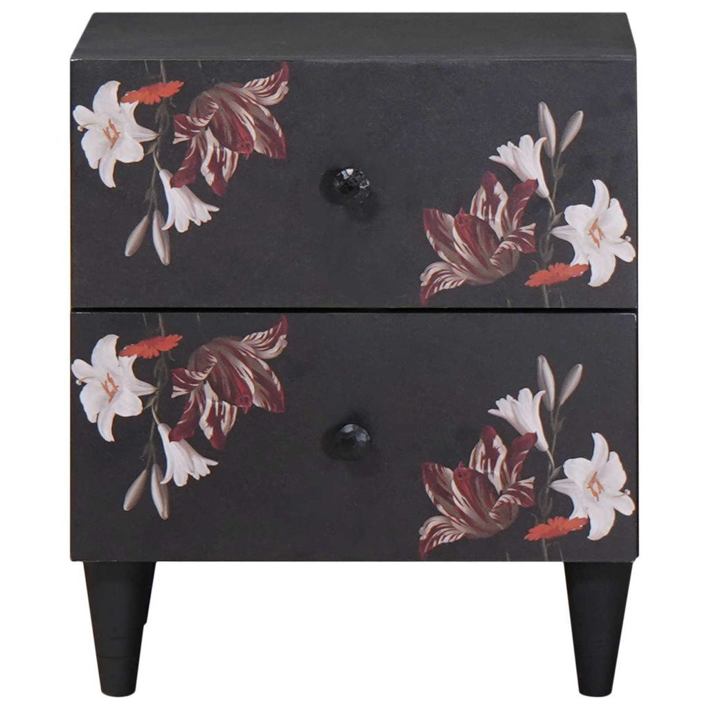 Mesita de Noche con cajón 2 pcs Marrón 40 x 33,5 x 46 cm