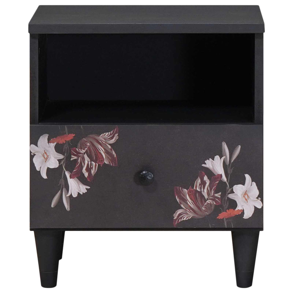 Mesita de Noche con cajón 2 pcs Marrón 40 x 33 x 46 cm