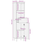 Mueble de Cuarto de Baño Multicolor 38 x 33,5 x 160 cm