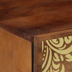 Armario de Noche con cajón Marrón miel 40 x 33 x 46 cm
