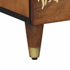 Armario de Noche con cajón 2 pcs Marrón miel 40 x 33 x 46 cm
