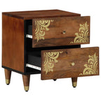 Armario de Noche con cajón 2 pcs Marrón miel 40 x 33 x 46 cm