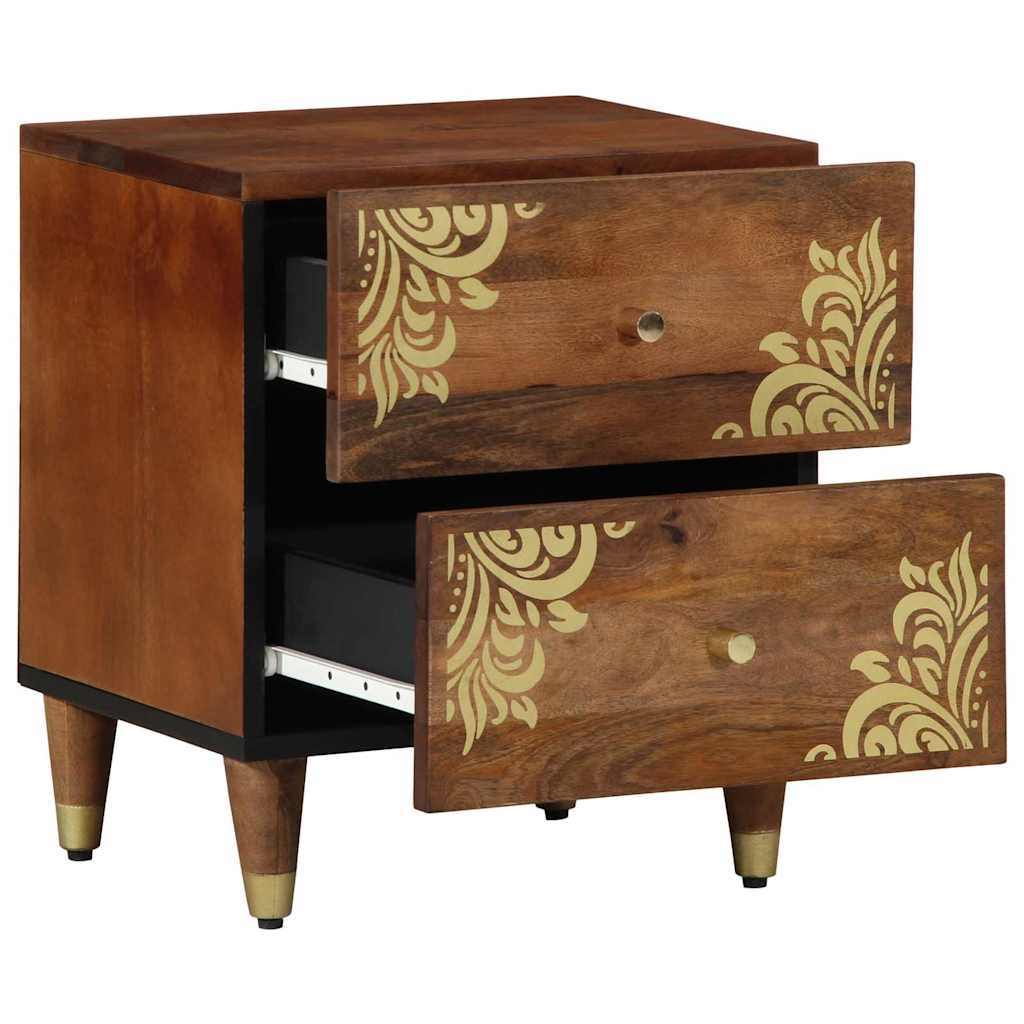 Armario de Noche con cajón 2 pcs Marrón miel 40 x 33 x 46 cm