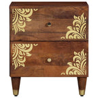 Armario de Noche con cajón 2 pcs Marrón miel 40 x 33 x 46 cm