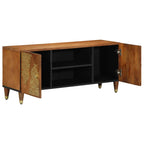 Mueble de TV con estante Marrón miel 105 x 33 x 46 cm