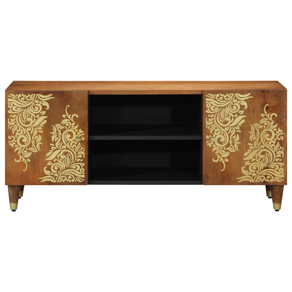 Mueble de TV con estante Marrón miel 105 x 33 x 46 cm