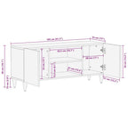 Mueble de TV con estante Marrón miel 105 x 33 x 46 cm