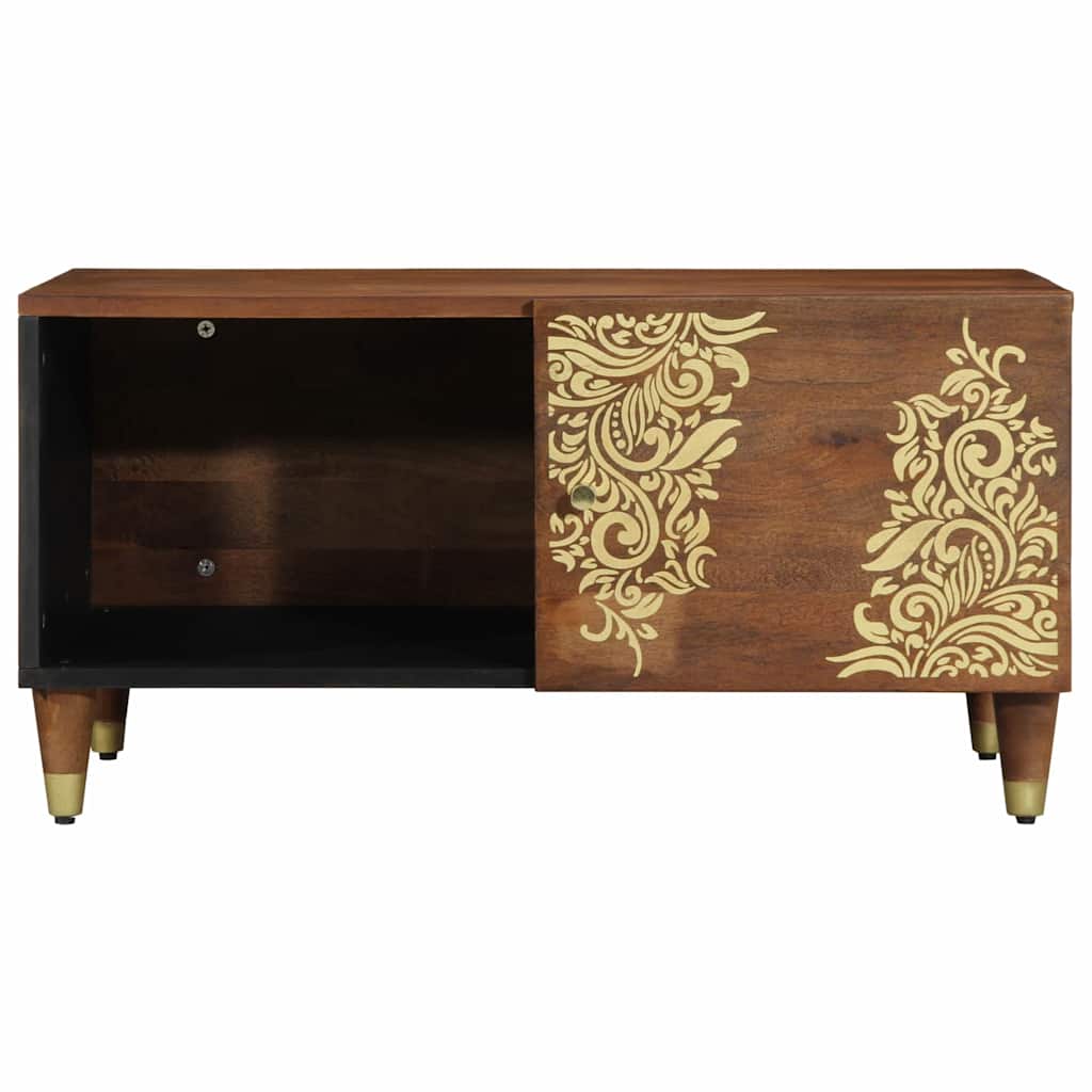 Mesa de Café Marrón miel 80 x 50 x 40 cm Madera de mango maciza