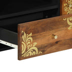 Mueble de TV con cajón con estante Marrón miel 105 x 33 x 46 cm