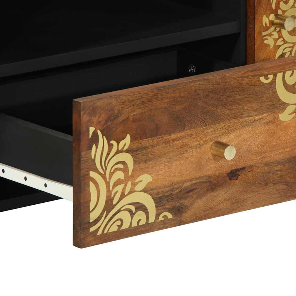 Mueble de TV con cajón con estante Marrón miel 105 x 33 x 46 cm