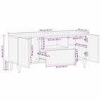 Mueble de TV con cajón con estante Marrón miel 105 x 33 x 46 cm