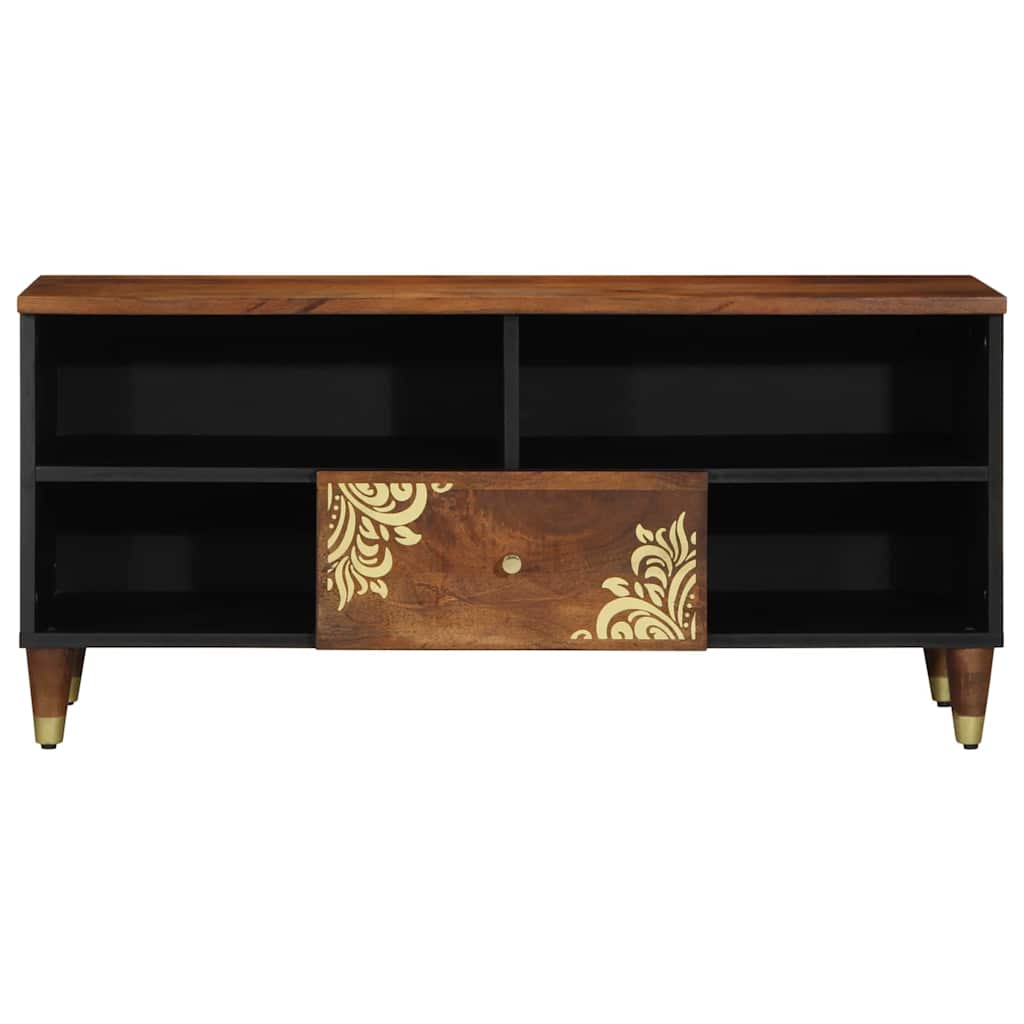 Mueble de TV con cajón con estante Marrón miel 100 x 33 x 46 cm