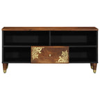 Mueble de TV con cajón con estante Marrón miel 100 x 33 x 46 cm