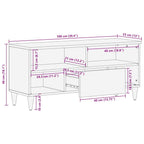 Mueble de TV con cajón con estante Marrón miel 100 x 33 x 46 cm