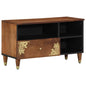 Mueble de TV Gris 80 x 33 x 46 cm Madera de mango maciza