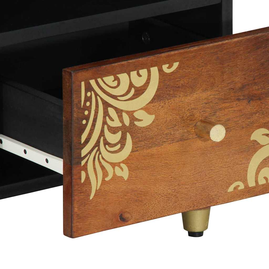 Mueble de TV con cajón con estante Marrón miel 100 x 33 x 46 cm