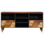 Mueble de TV con cajón con estante Marrón miel 100 x 33 x 46 cm