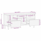 Mueble de TV con cajón con estante Marrón miel 100 x 33 x 46 cm