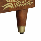 Mueble de lavabo con almacenamiento Marrón miel 62 x 33 x 58 cm