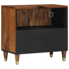 Mueble de lavabo con almacenamiento Marrón miel 62 x 33 x 58 cm