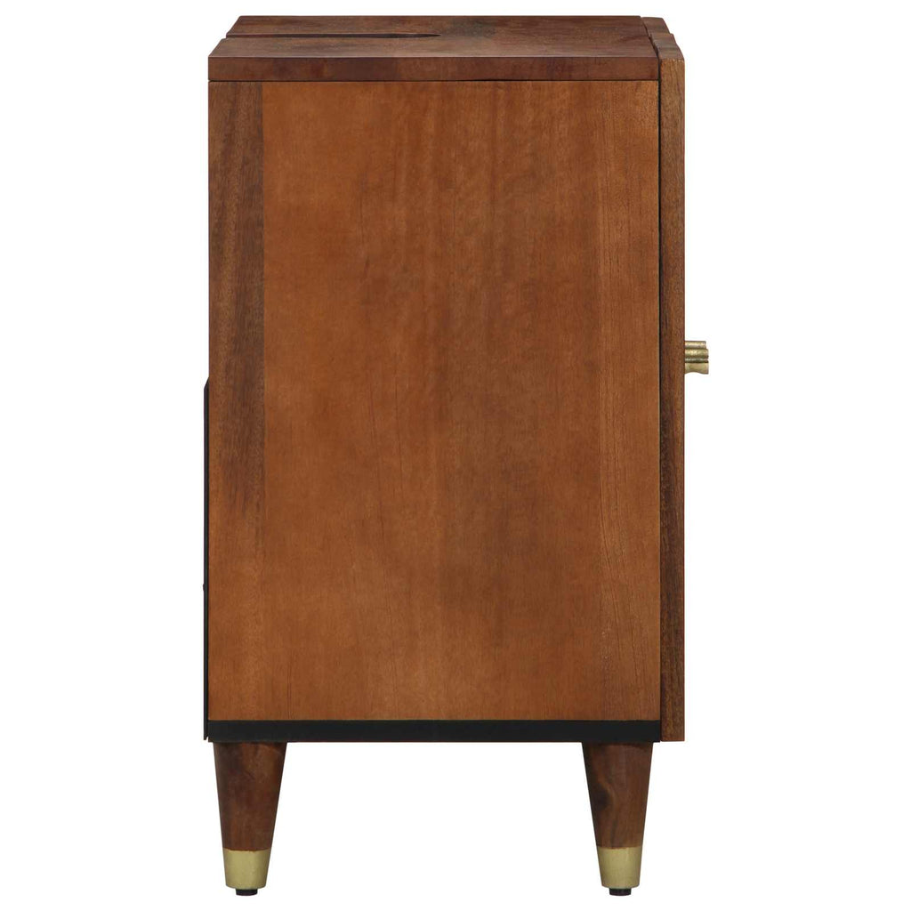 Mueble de lavabo con almacenamiento Marrón miel 62 x 33 x 58 cm
