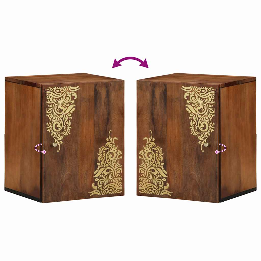 Armario de Pared con almacenamiento Marrón miel 38 x 33 x 48 cm