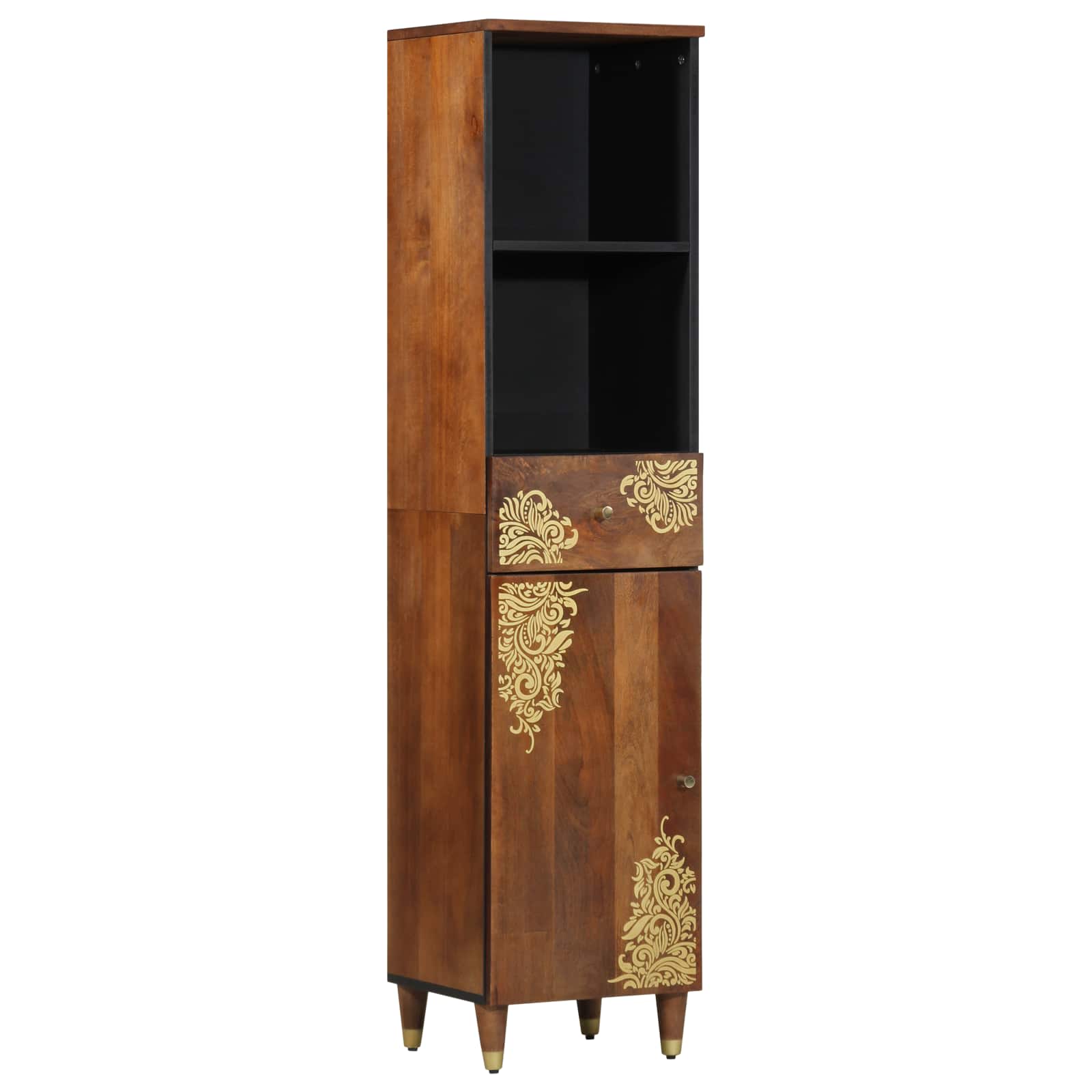 Bathroom Cabinet with Drawer Grey 38 x 33 x 160 cm