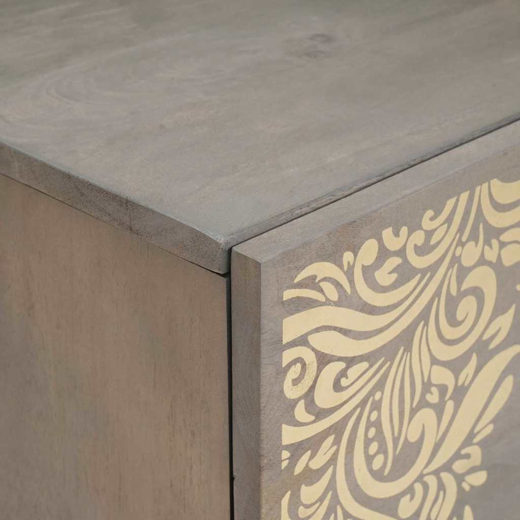 Cabinet de noche con puerta 2 pcs Gris 40 x 33 x 46 cm