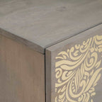 Cabinet de noche con puerta 2 pcs Gris 40 x 33 x 46 cm