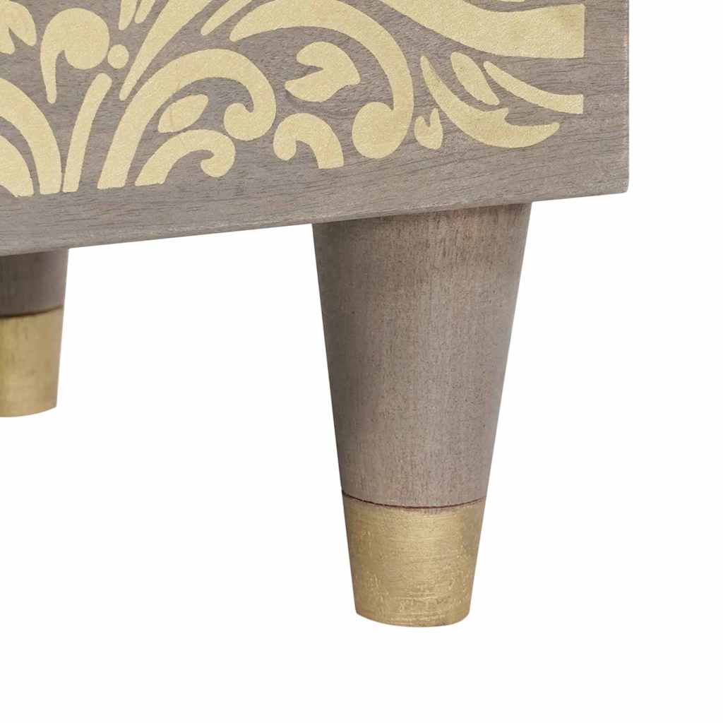 Cabinet de noche con puerta 2 pcs Gris 40 x 33 x 46 cm